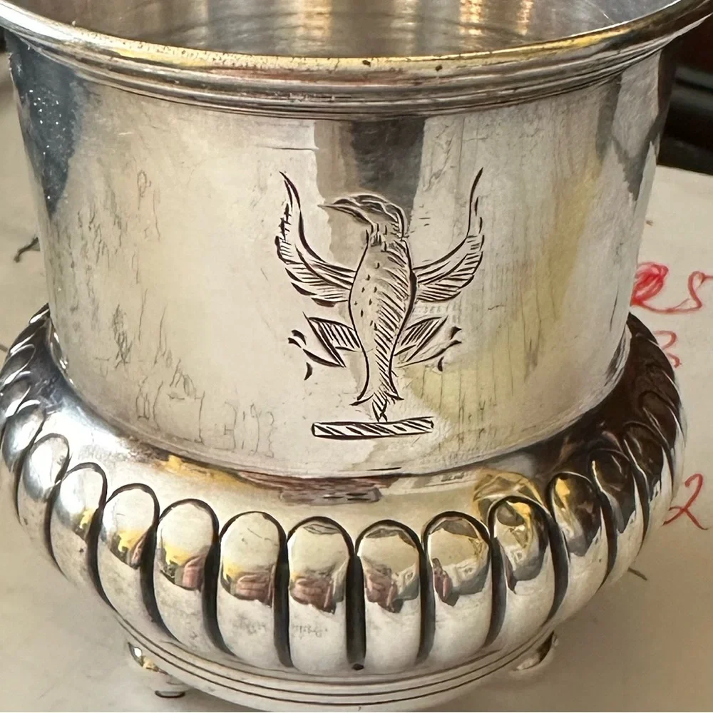 Vintage  Sheffield England Silver Plate Beaker Drinking Cup Container